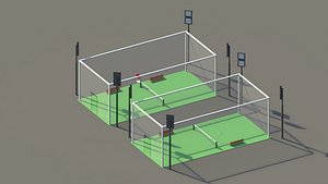 3D tennis courts model