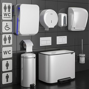 Bathroom accessories set 73 White (Grohe, Jofel, Brabantia, BXG, Katrin, Viega)