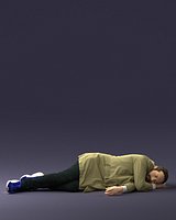 Lying man 0127
