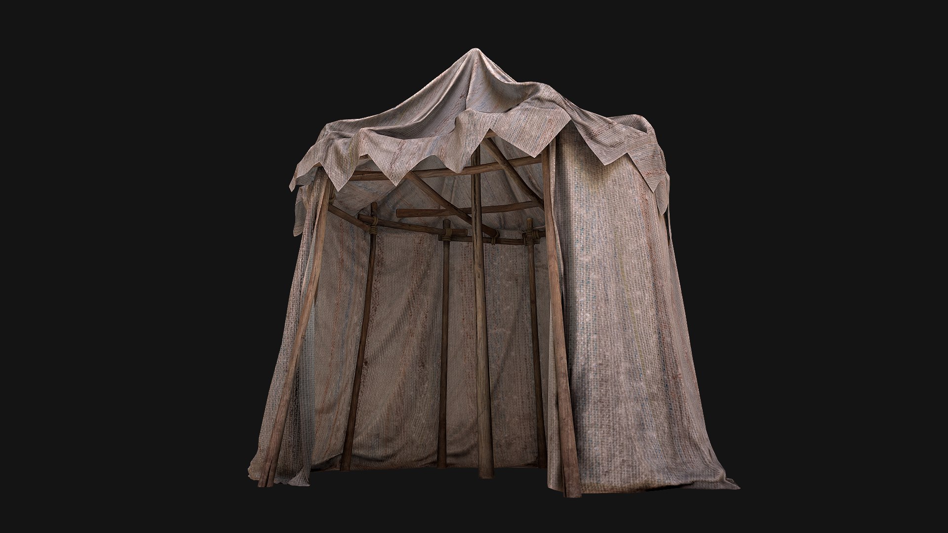 3D Cylindrical White Tent Market Stall - TurboSquid 1899351