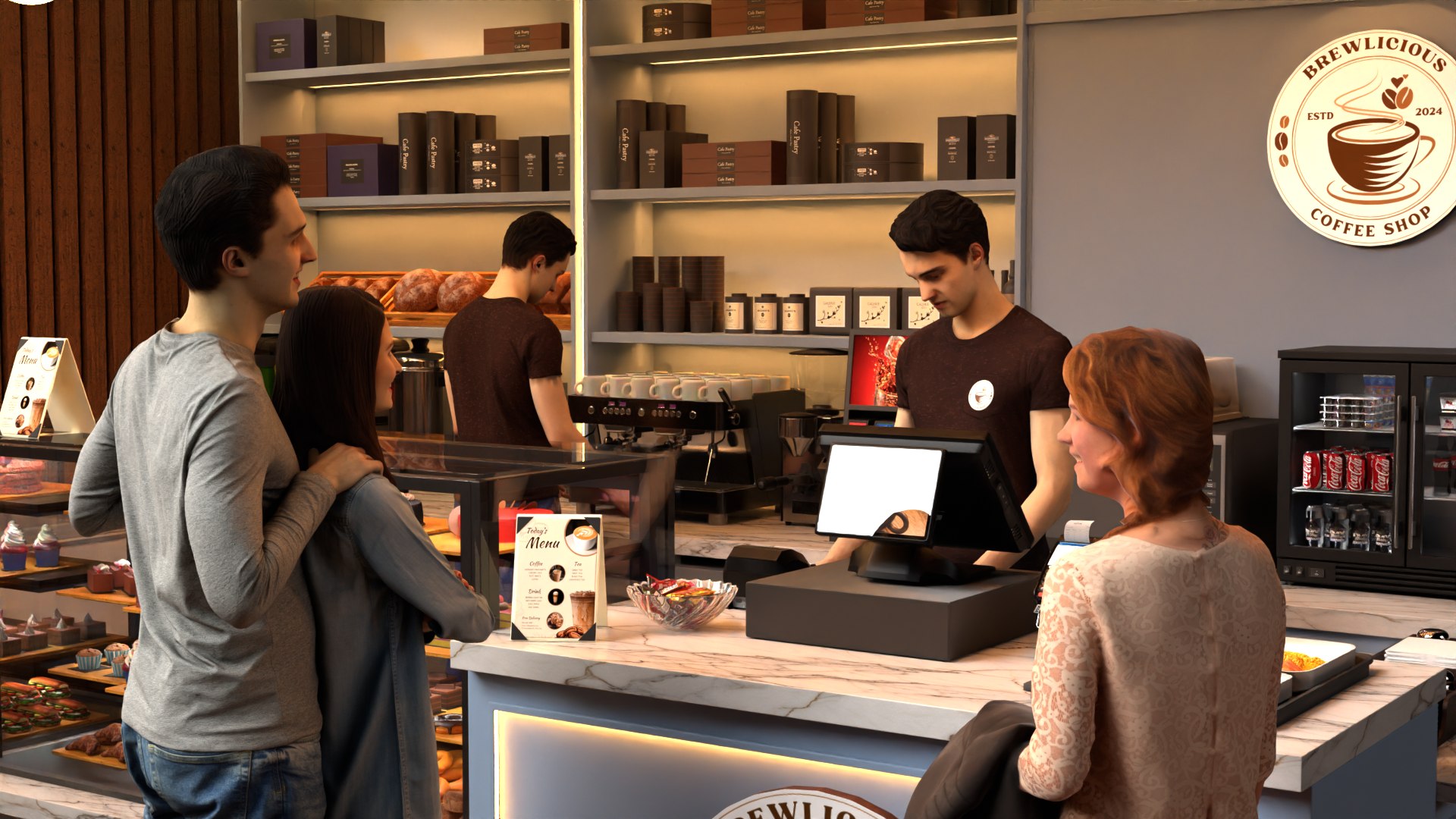 High-Realistic 3D Cafe Model Model - TurboSquid 2324070