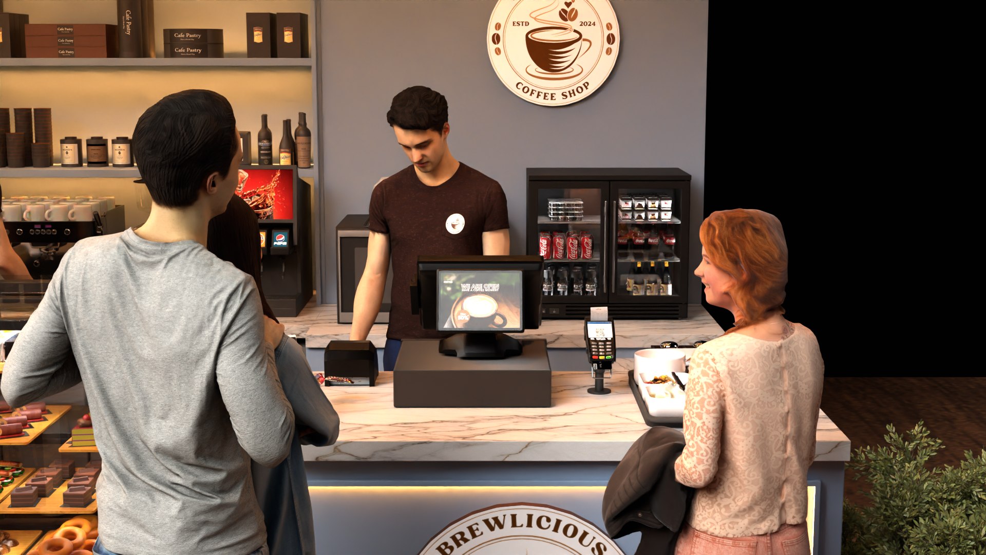 High-Realistic 3D Cafe Model Model - TurboSquid 2324070