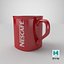 Taza De Café Nescafé Roja 2 Con Café