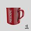 Taza De Café Nescafé Roja 2 Con Café