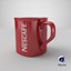 Taza De Café Nescafé Roja 2 Con Café