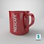 Taza De Café Nescafé Roja 2 Con Café