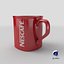Taza De Café Nescafé Roja 2 Con Café