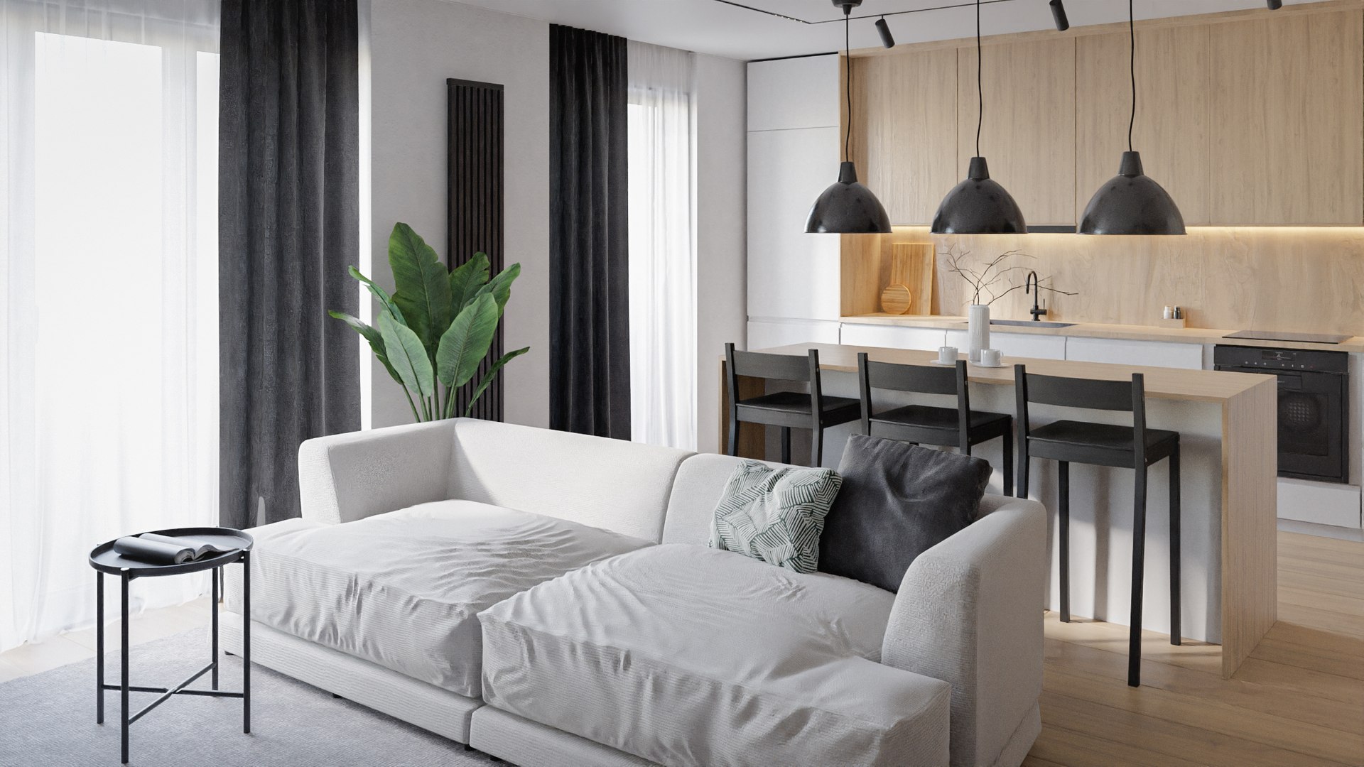 View of Scandinavian Apartment Design Ideas for Small Spaces