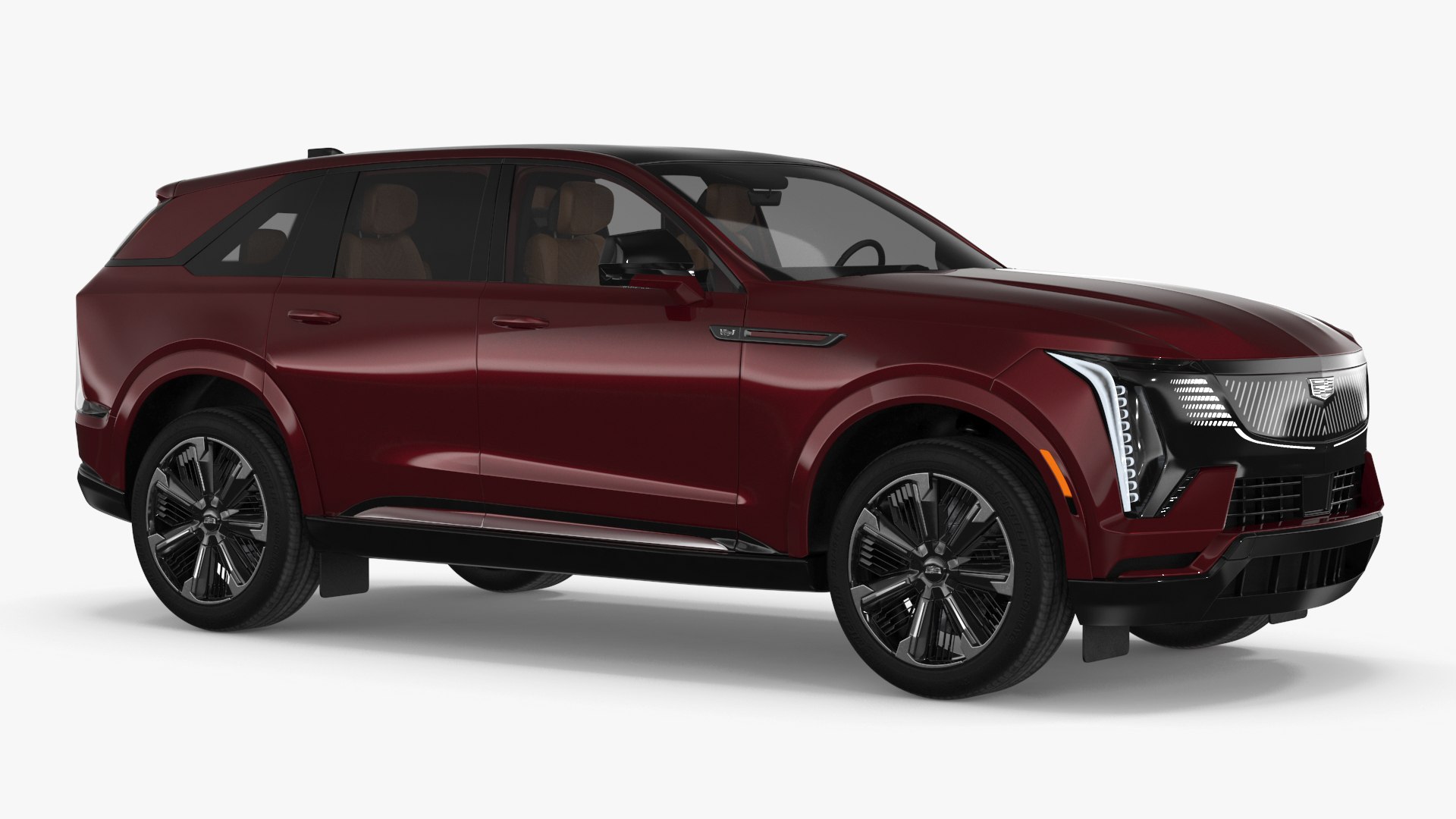 Electric 2025 Cadillac Escalade IQ Black Cherry Tincoat 3D model preview