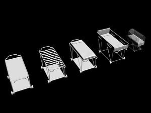 stretcher human man 3D model