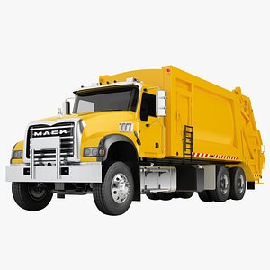 3D model Mack 2021 Granite MHD Garbage Truck 05