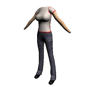 free female character 3d model