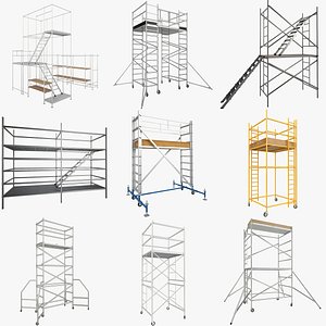 3d scaffold towers set