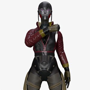 Korra Cyberpunk Cyborg Female Assassin