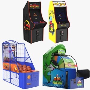 Four Arcade Games Collection 3D model