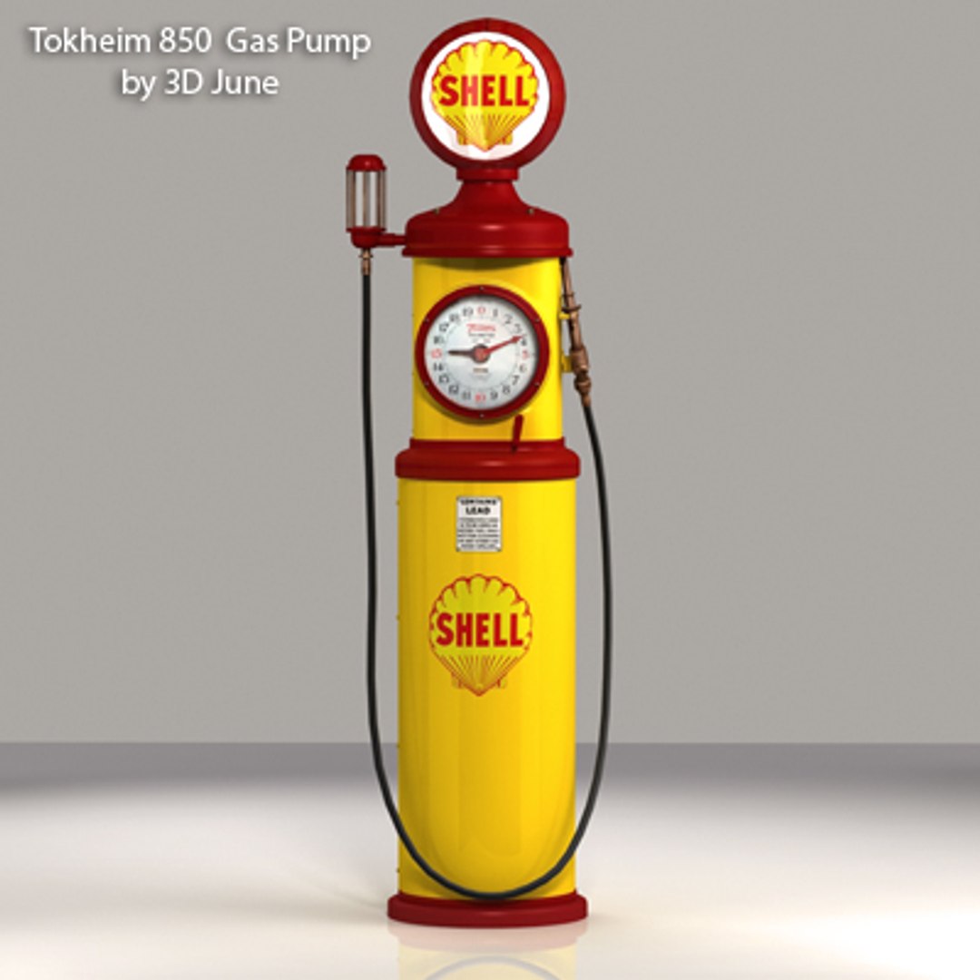 3d 3ds Vintage Tokheim Shell Gas