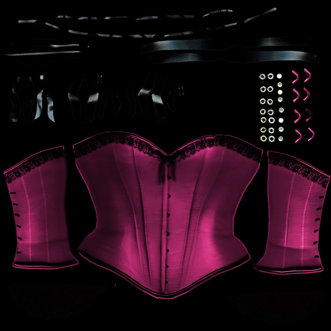3D Corset with Straps and Bows https://p.turbosquid.com/ts-thumb/hv/5W28QU/qP/texturemappurple/jpg/1645841654/1920x1080/fit_q87/ca0dd12bf9c5f30a0279425d8219377037092380/texturemappurple.jpg