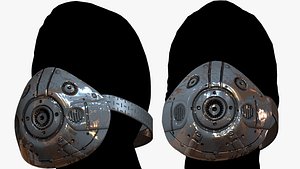 3D Gas mask respirator scifi mode model