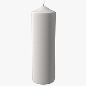 White Wax Pillar Candle