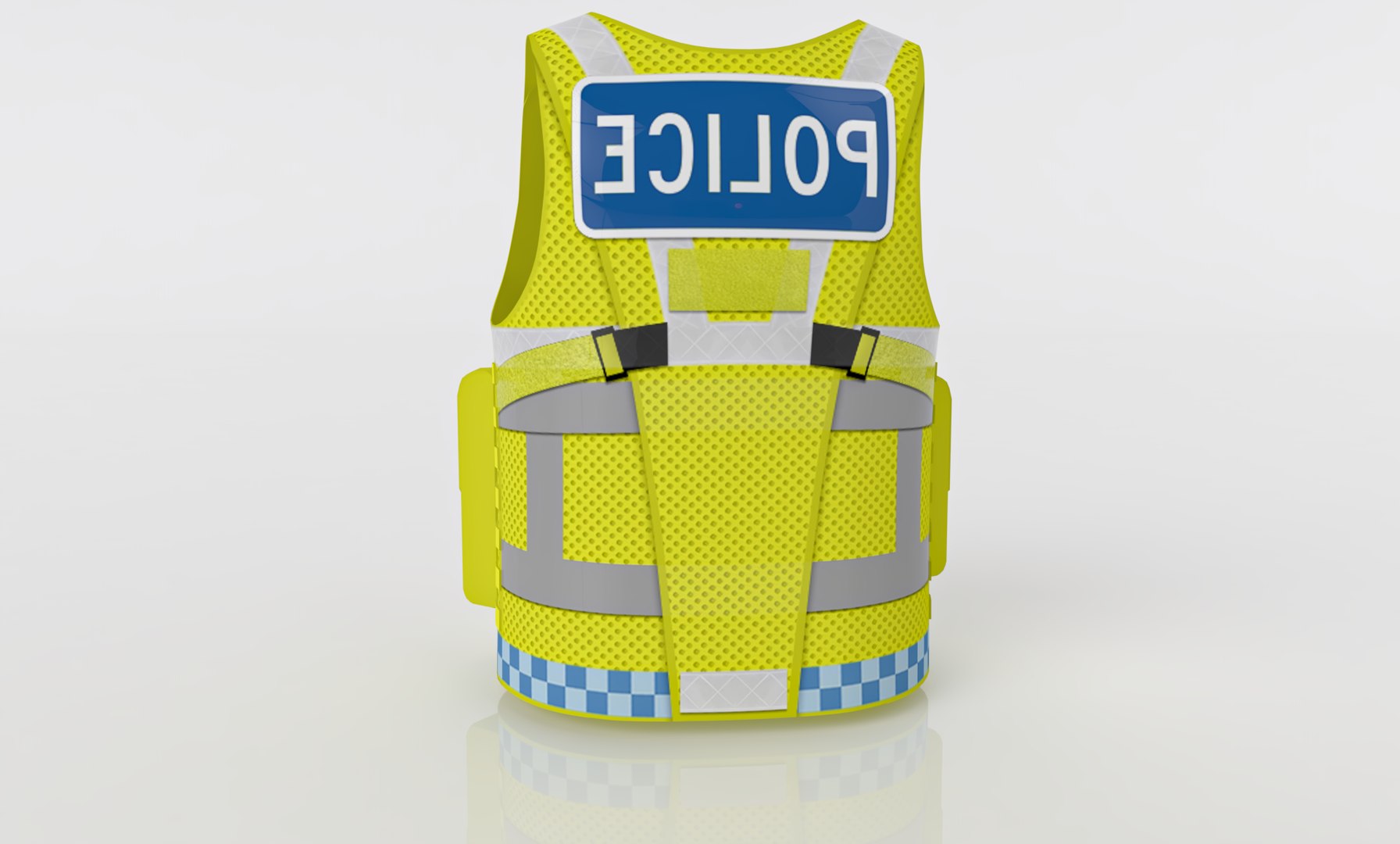 3D Yellow Police Vests Low Poly PBR - TurboSquid 2339554