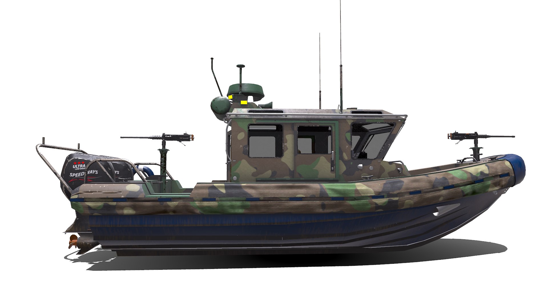 3D Patrol Boat Low-poly PBR Model - TurboSquid 1747488