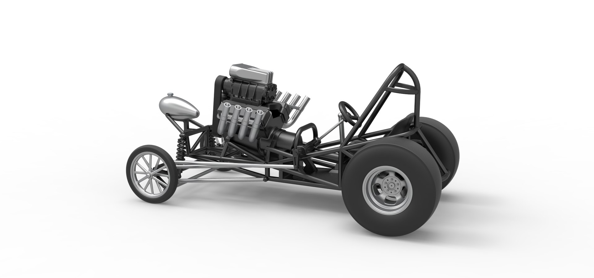 Vintage Front Engine Dragster Base Version 2 Scale 1 To 25 Model ...
