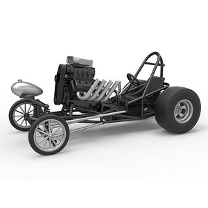 Vintage Front engine dragster Base Version 2 Scale 1 to 25 model