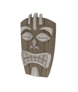 Tiki Mask Wood Decor
