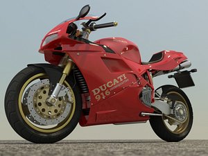 maya ducati 916 iray rendering