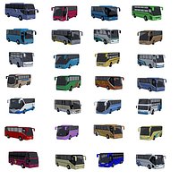 Low poly BUS set