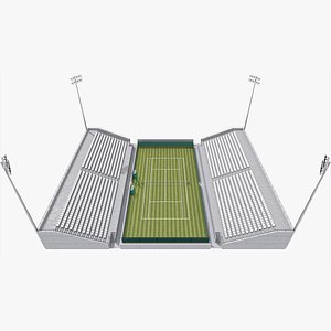 Tennis grass court 02 3D model