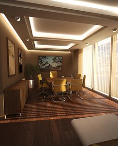 3d 3ds chairman office scene senior