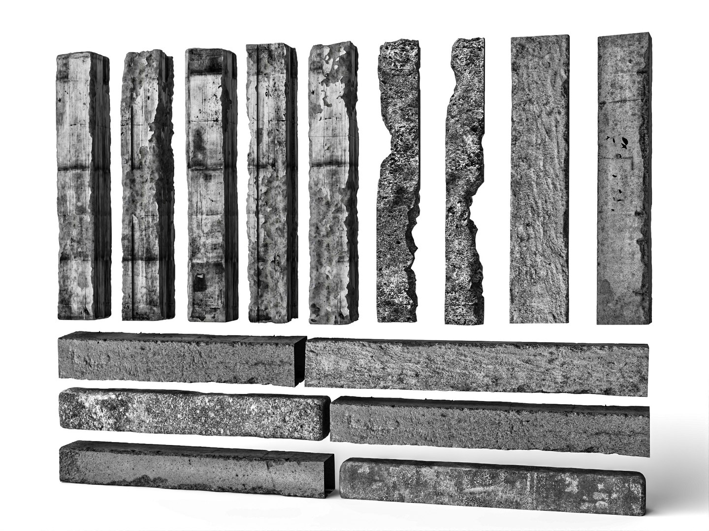 3D model Damaged Concrete Beam Slabs Rubble 3D Model Pack https://p.turbosquid.com/ts-thumb/hv/U73AYz/WM/12/jpg/1786176489/1920x1080/fit_q87/6516679ac01661101c721e963800bd6f2786353b/12.jpg