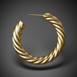 Hoop earrings 3D model