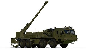 Malva 2s43 Self-propelled howitzer 3D model