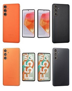 Samsung Galaxy C55 And F55 Low Poly 3D