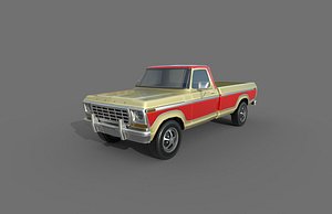 Low Poly Car - Ford F150 1978