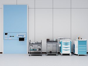 3D model medical trolley