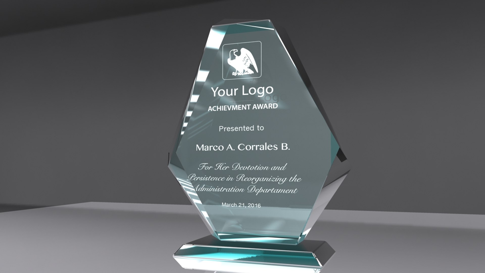 Award Glass Obj