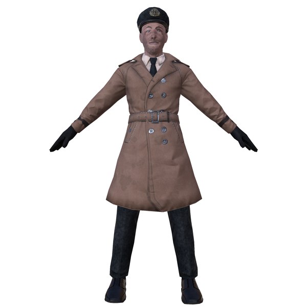 navy captain mobile res 3D model