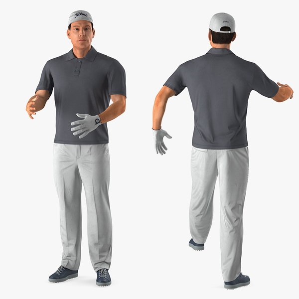 3D golf player rigged
