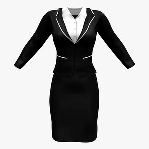 3D Womens Business Suit
