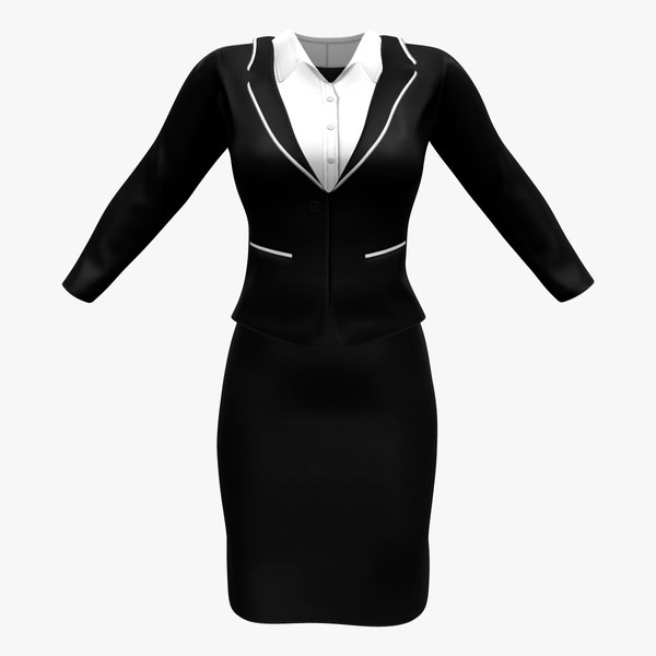 3D Womens Business Suit TurboSquid 1859669