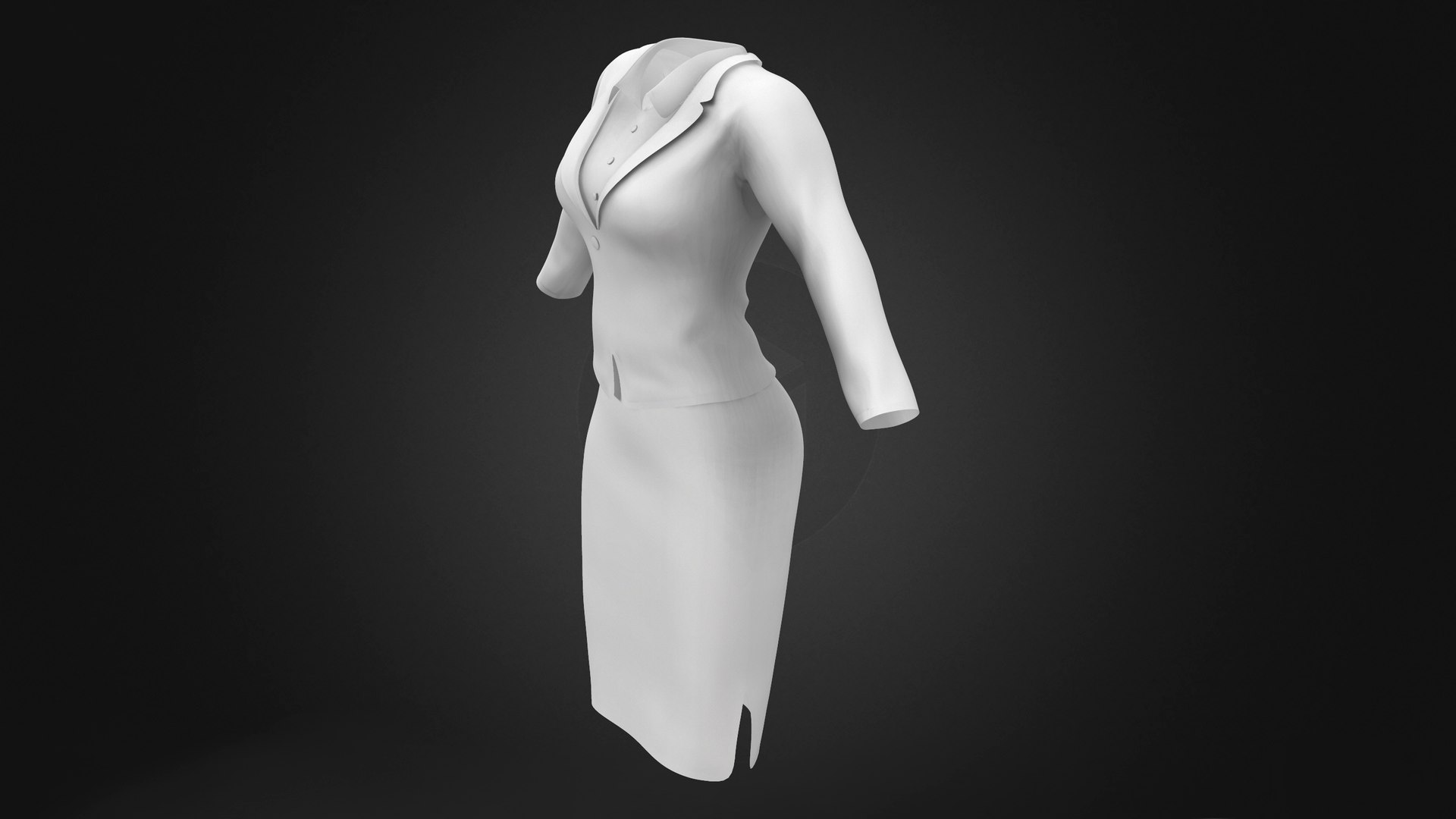 3D Womens Business Suit TurboSquid 1859669