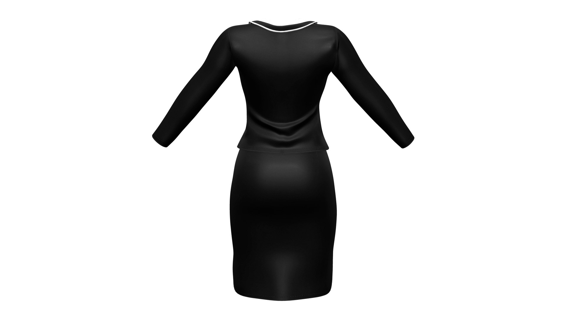 3D Womens Business Suit TurboSquid 1859669