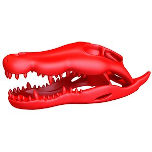 Printable 3D Model of Crocodile Skull