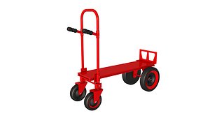 Red Hand Truck 3D model 3D model