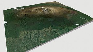 Volcano Kilimanjaro Tanzania Africa 3D model