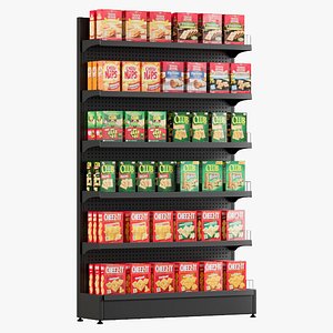 3D model crackers shelving 1