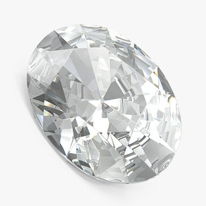 oval cut diamond 3D